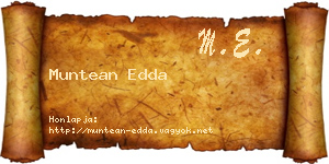 Muntean Edda névjegykártya